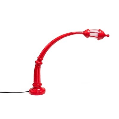 Street Lamp Desk Tischleuchte / LED - L 75 x H 59 cm - Seletti rot en plastikmaterial