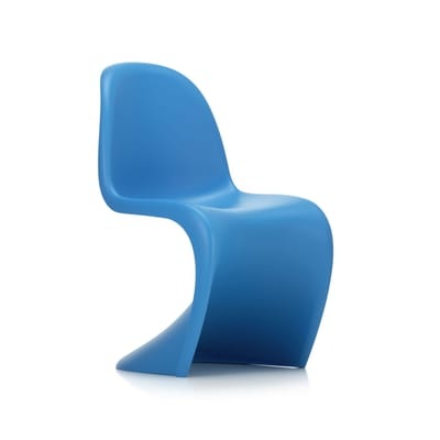 Panton Chair Stuhl / By Verner Panton, 1959 - Polypropylen - Vitra blau en plastikmaterial