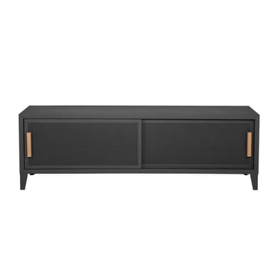 B2 Bas Perforé TV Möbel / 160 x H 51 cm - Griffe aus Eiche - Tolix grau en metall
