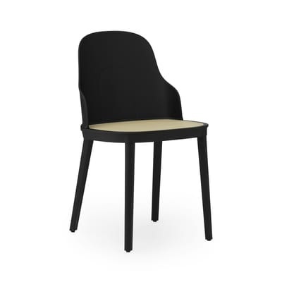 Allez OUTDOOR Stuhl / Rohrgeflecht-Optik - Normann Copenhagen schwarz en plastikmaterial