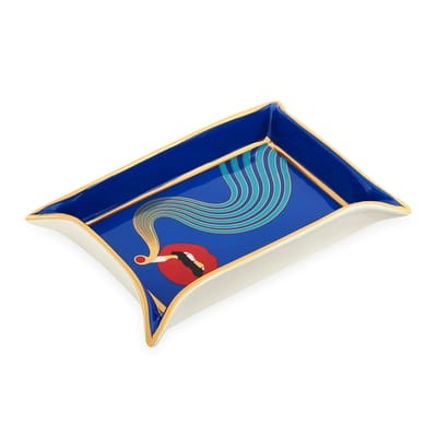 Full Dose Schale / Schlüsselschale - Gold 16 Karat - Jonathan Adler blau/bunt en keramik