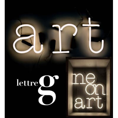 Neon Art Wandleuchte mit Stromkabel Buchstabe G - Seletti weiß en glas