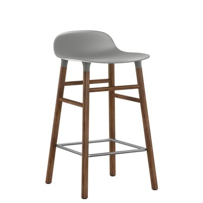 Normann Copenhagen-Form Barhocker 65cm, Grau/Walnuss