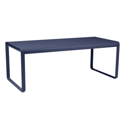 Bellevie rechteckiger Tisch / L 196 cm - für 8 bis 10 Personen - Fermob blau en metall