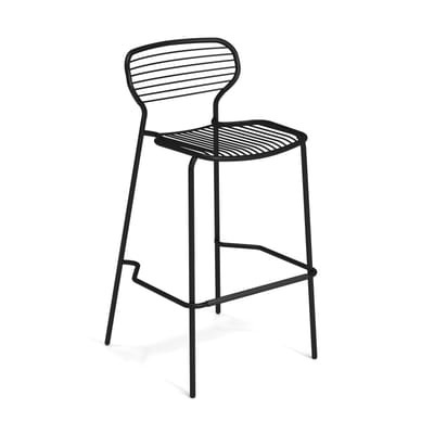 Apero Stapelbarer Barhocker / H 75 cm - Stahl - Emu schwarz en metall