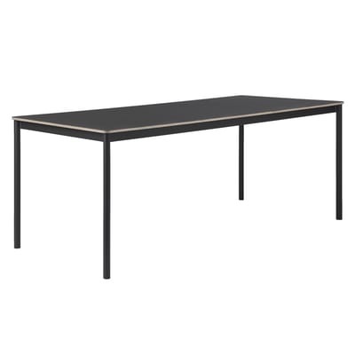 Base rechteckiger Tisch / Tischplatte aus Holz - 190 x 85 cm - Muuto schwarz en holz