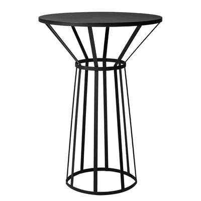 Hollo Beistelltisch / Ø 50 cm x H 73 cm - Petite Friture schwarz en metall