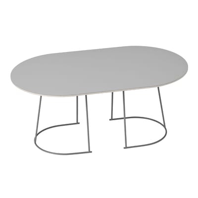 Airy Couchtisch / mittelgroß - 88 x 51,5 cm - Muuto grau en metall/holz