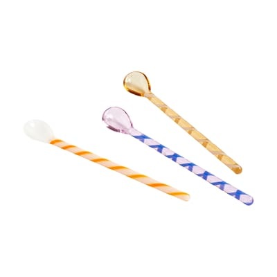 Spice Löffel / Glas - 3er-Set / L 12 cm - Hay bunt en glas