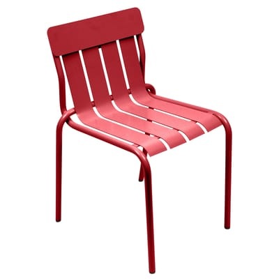 Stripe Stapelbarer Stuhl / von Matali Crasset - Fermob rot en metall