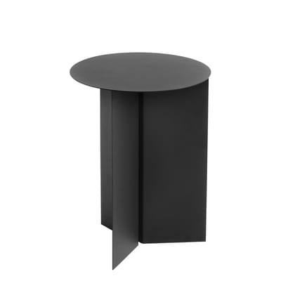 Slit Round Beistelltisch / Hoch - Ø 35 X H 47 cm - Hay schwarz en metall