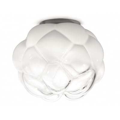 Cloudy Deckenleuchte LED / Ø 40 cm - Fabbian weiß/transparent en glas