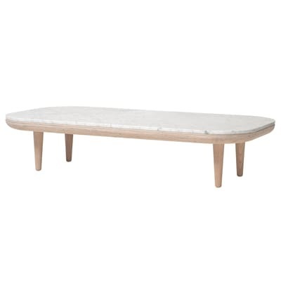 FLY Couchtisch / Marmor - 120 x 60 cm - &tradition weiß/holz natur en holz/stein