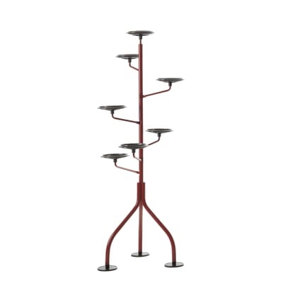 Albero Halterung für Blumentopf / H 152 cm - für 7 Blumentöpfe - Zanotta rot/schwarz en metall
