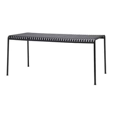 rechteckiger Tisch Palissade metall grau schwarz / 170 x 90 cm - R & E Bouroullec - Hay schwarz en metall