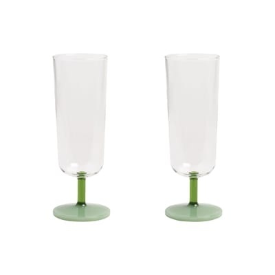 Sektgläser Mingle glas grün / 2er-Set - & klevering grün en glas