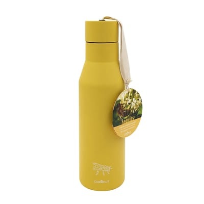 Abeille Thermosflasche / 0,5 L - Schutz von vom Aussterben bedrohten Tierarten - Cookut gelb en metall