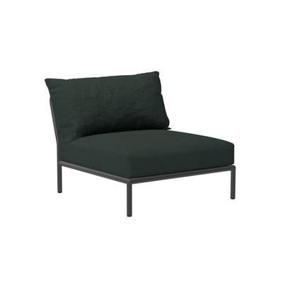 Level 2 Lounge Sessel / Extra weiche Rückenlehne - Houe grün en textil