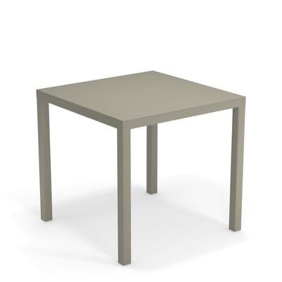 Nova quadratischer Tisch / Metall - 80 x 80 cm - Emu grau en metall