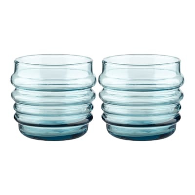 Sukat Makkaralla Glas / Set de 2 - Verre soufflé bouche - Marimekko blau en glas