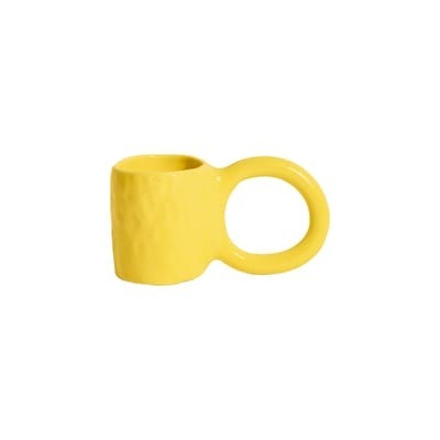 Donut Medium Kaffeetasse / Ø 8 x H 9 cm - Petite Friture gelb en keramik