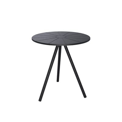 Nami Runder Tisch / Ø 65 cm - Recycling-Kunststoff - Houe schwarz en plastikmaterial