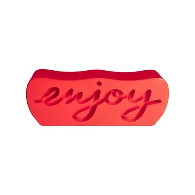 Bank Enjoy plastikmaterial rot / 2-Sitzer - L 124 cm / Drinnen & draußen - Slide en