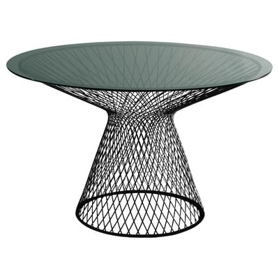 Heaven Runder Tisch Ø 120 cm - Emu schwarz en metall/glas