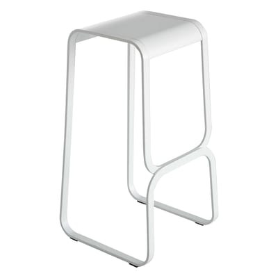Barhocker Continuum holz weiß / Holz & Metall - H 80 cm - Lapalma weiß en holz