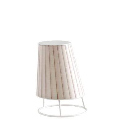 Cone LED Small Lampe ohne Kabel / H 22 cm - Emu weiß en plastikmaterial/textil