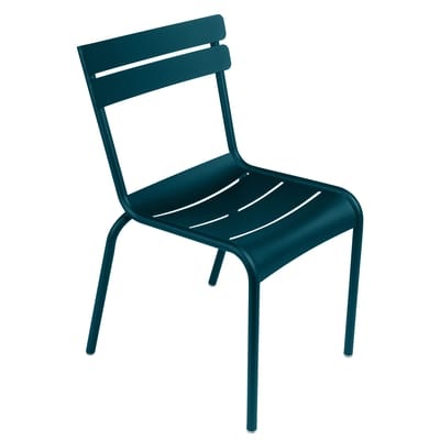 Luxembourg Stapelbarer Stuhl / Aluminium - Fermob blau en metall