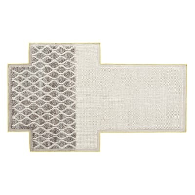 Mangas Space Rhombus Teppich / 250 x 160 cm - Gan weiß/beige en textil