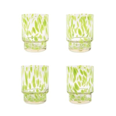 Tortoise Glas / 4er Set - & klevering grün en glas