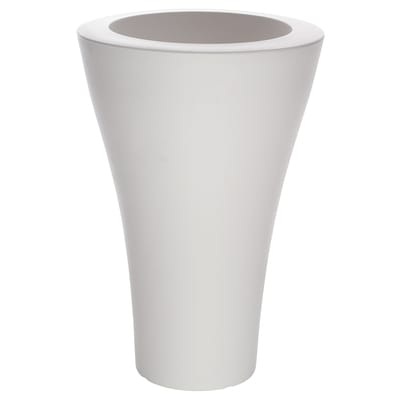 Ming High Blumentopf - Serralunga weiß en plastikmaterial