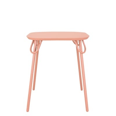 Swim Duo quadratischer Tisch / 63 x 63 cm - Metall - Bibelo rosa en metall