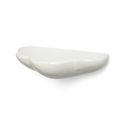 Funghi Small Regal / L 22 x P 10,5 cm - Polyesterharz - & klevering weiß en plastikmaterial