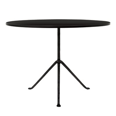 Officina Outdoor Runder Tisch / Ø 100 cm - Tischplatte aus Stahl - Magis schwarz en metall