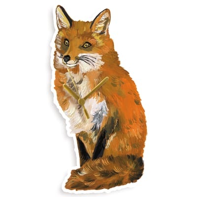 Renard Wanduhr - Domestic orange en plastikmaterial