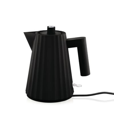Plissé Wasserkocher / 1 L - Alessi schwarz en plastikmaterial