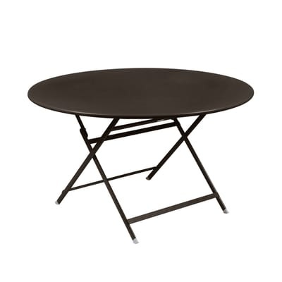 Caractère Klapptisch / Ø 128 cm / 7 Personen - Fermob rot/braun en metall