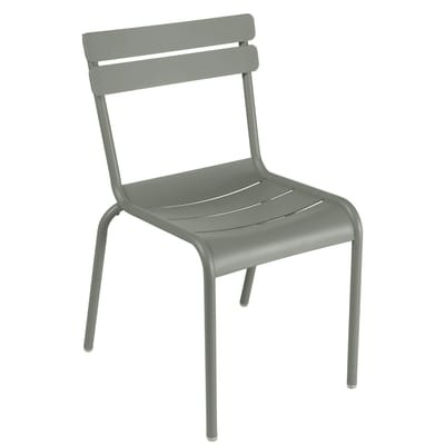Luxembourg Stapelbarer Stuhl / Metall - Fermob grün/grau en metall