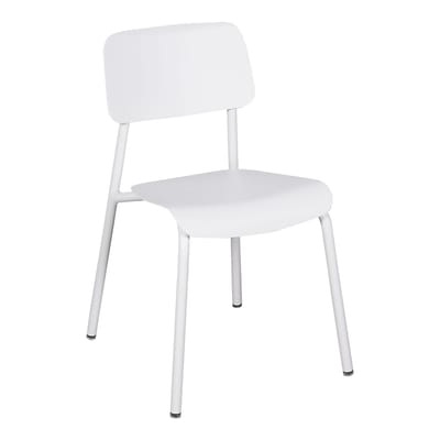 Studie Stapelbarer Stuhl / Aluminium - Fermob weiß en metall