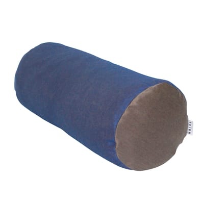 Bodenkissen Tube textil blau braun / Ø 25 x 60 cm - Trimm Copenhagen blau en textil