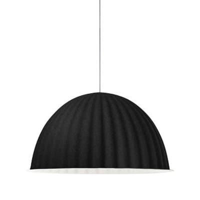 Under the bell Schalldämpfende Hängelampe schalldämpfend - Ø 82 cm - Muuto schwarz en textil