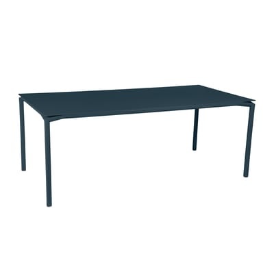 Calvi rechteckiger Tisch / 195 x 95 cm - Aluminium / 10 bis 12 Personen - Abnehmbare Platte - Fermob blau en metall