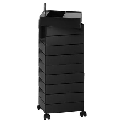 360° Rollcontainer 10 Schubladen - Magis schwarz en plastikmaterial