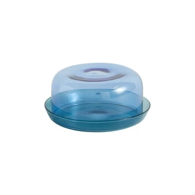 Set Schale + Schüssel / Glas - Ø 15 x H 6 cm - Hay blau en glas