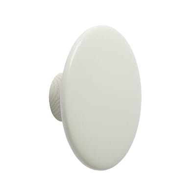 The Dots Wood Wandhaken / Medium - Ø 13 cm - Muuto weiß en holz