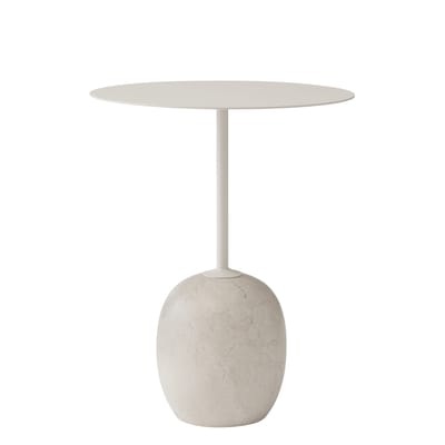 Lato LN8 Beistelltisch / Marmor & Metall - H 55 cm - &tradition weiß/beige en metall/stein