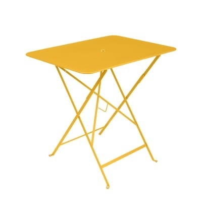 Klapptisch Bistro metall gelb / 77 x 57 cm - 4 Personen / Sonnenschirm-Loch - Fermob en